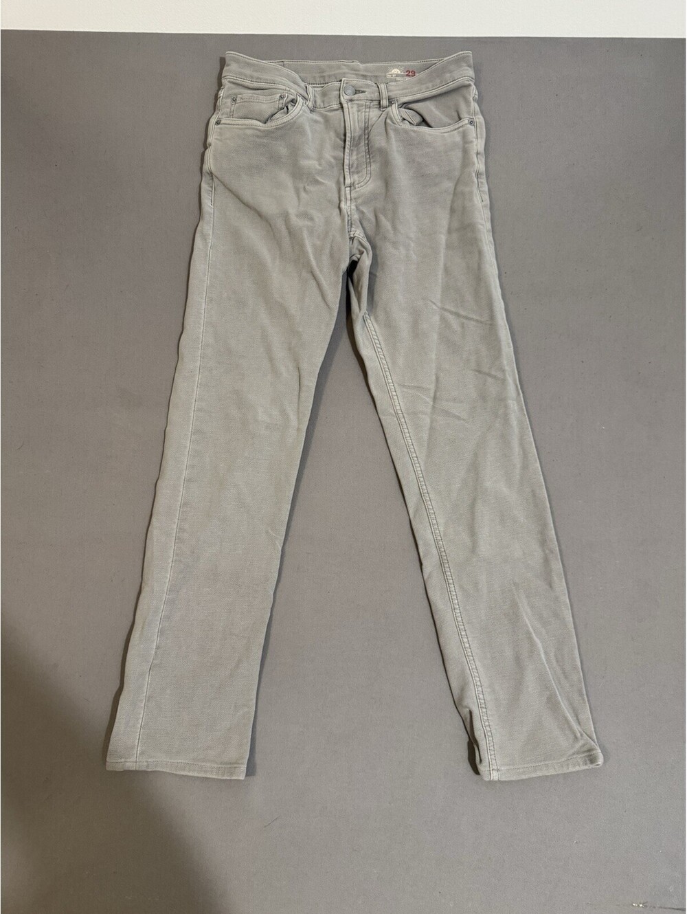 Faherty Stretch Terry 5 Pocket Pants Men's 29x29 Faded Olive Cotton Blend